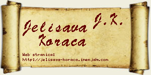 Jelisava Koraca vizit kartica